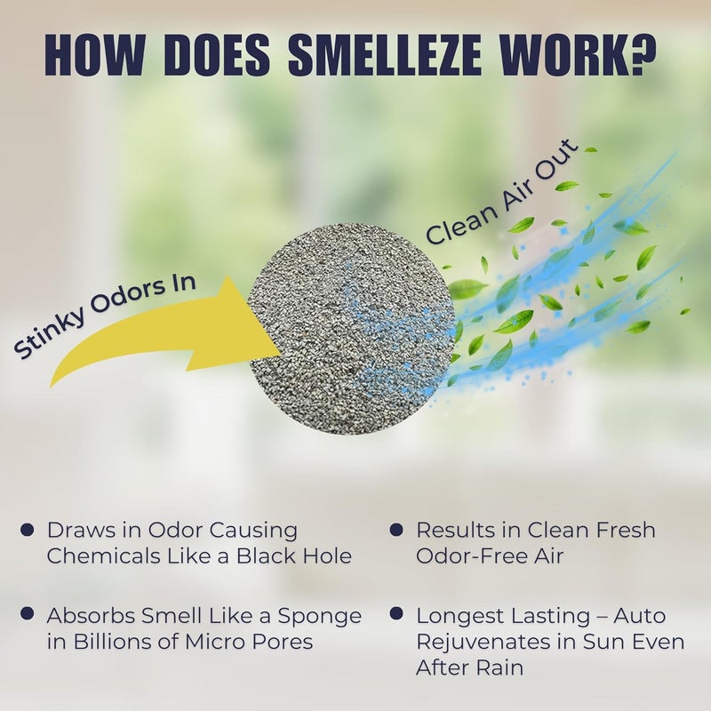 SMELLEZE Natural Urine Smell Removal Deodorizer - 2 lb Eco-Smart Granules for Effective Odor Elimination - Image 4